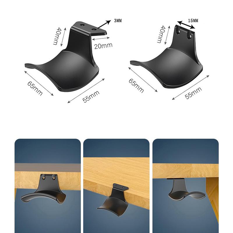 Suport de perete pentru căști, Suport universal pentru căști, Sub birou, Rucsac