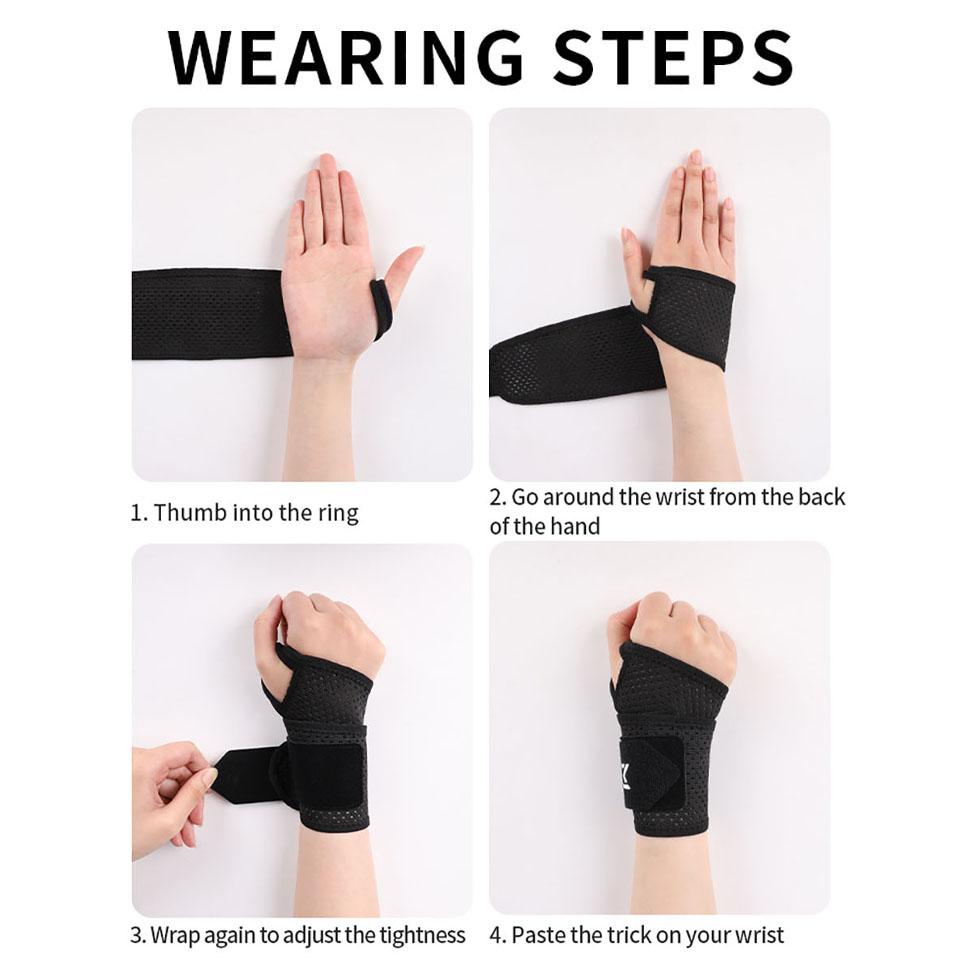 Loogdeel Adjustable Wrist Brace for Arthritis Pain Relief Breathable Support Sleeve Gym Workout Comfortable Fit