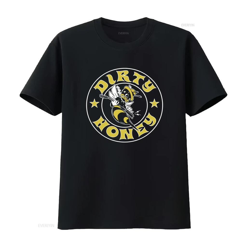New Limited Edition Dirty Honey Angry Bee Metal Vintage T Shirt For Unisex Vintage Washed Graphic Stretched Casual