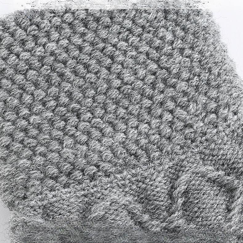 Gestrickte Herrenhandschuhe für den Winter aus Wollgarn für Wärme und verdicktem Fleece mit separaten Fingern für Wärme und große Touchscreen-Handschuhe