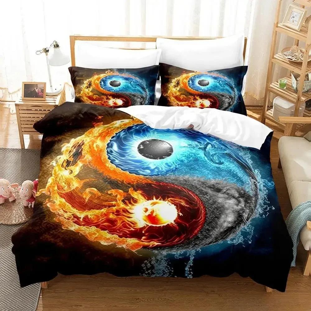 Colorful Yin and Yang Made of Color Combinations Bedding Set Single Twin Full Queen King Size Adult Kid Bedroom Duvet Cover Sets