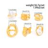 Ingemark 6Pcs/Set Boho Imitation Pearls Metal Ring Women Trendy Punk Irregular Geometry Hollow Wide Knuckle Ring Set New Jewelry