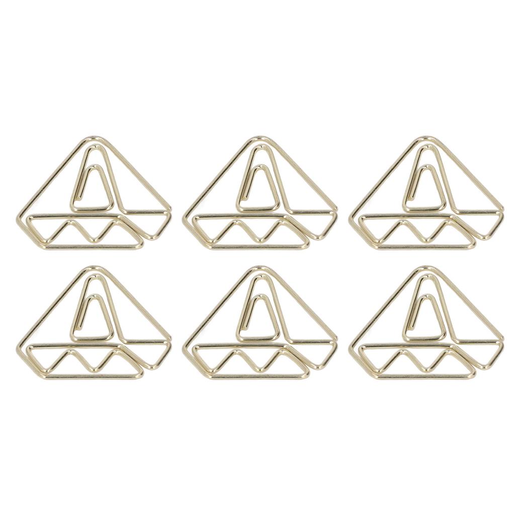 100pcs Metallic Paper Clips Golden Electroplating Process Anti Rust Paper Clips Non Skid with