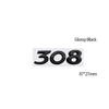 Glossy Black Car Emblem Metal Decorative Strips Badge Logo Body Decals Sticker For Peugeot 107 206 207 208 301 307 308 407 508