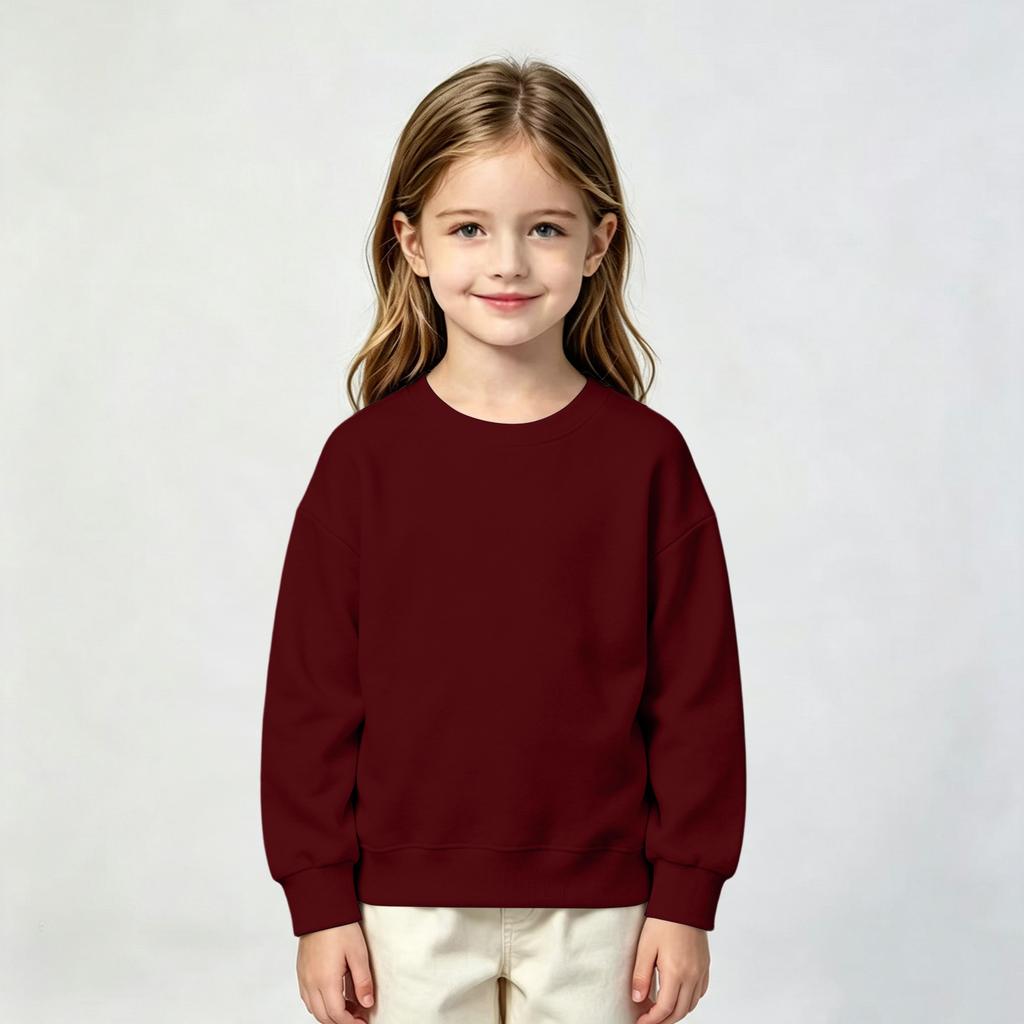 Boys and Girls Long Sleeve Color Hoodie Kids Casual Comfortable Pullover Sweatshirt