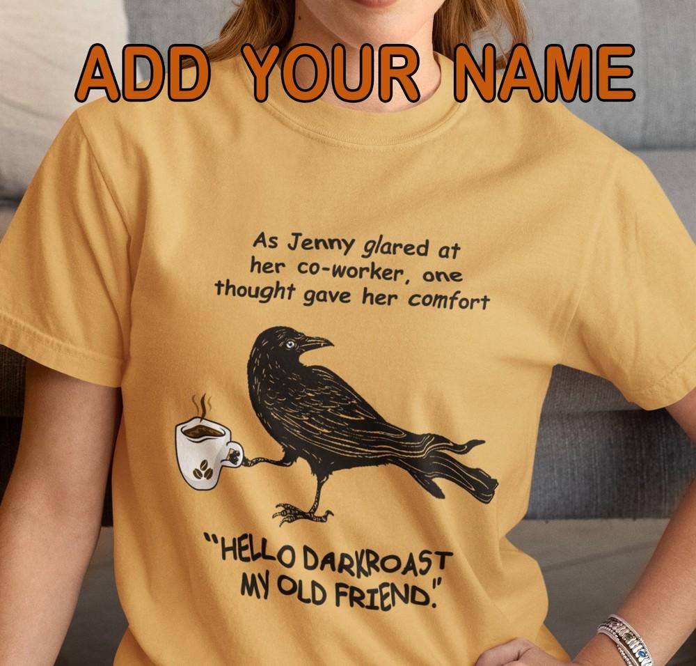 

Crow Shirt Comfort Colors Shirt Coffee Lover Custom Raven Shirt Halloween Shirt L