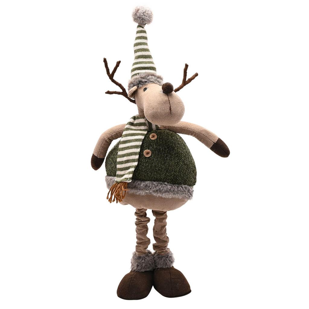 Fabric Standing Moose with Telescopic Legs Decoration
