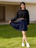 Sailor-Style Pleated Dark Blue Skirt – Short, Solid Color, School Uniform Style