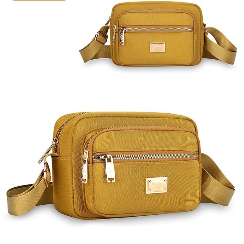 Large Capacity Solid Color Crossbody Bag Nylon Mom Bag Multifunctional Oxford Bag  Women