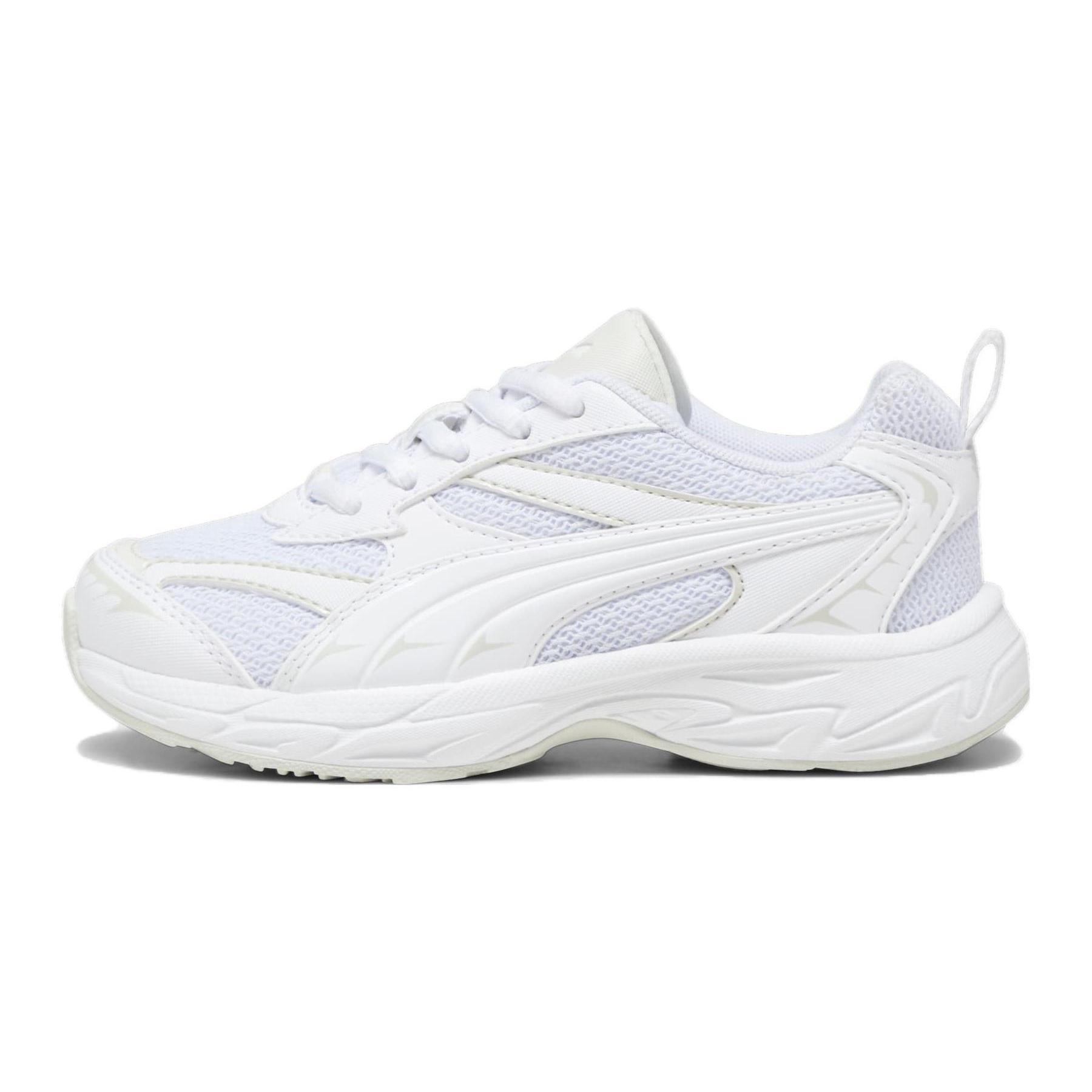 (PS) PUMA Morphic White Sedate Grey Kids 394378-01 EU 30