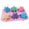 6 Shape Christmas Snowflake Silicone Cake Soap Mold DIY Handmade Pudding Chocolates Candle Mold
