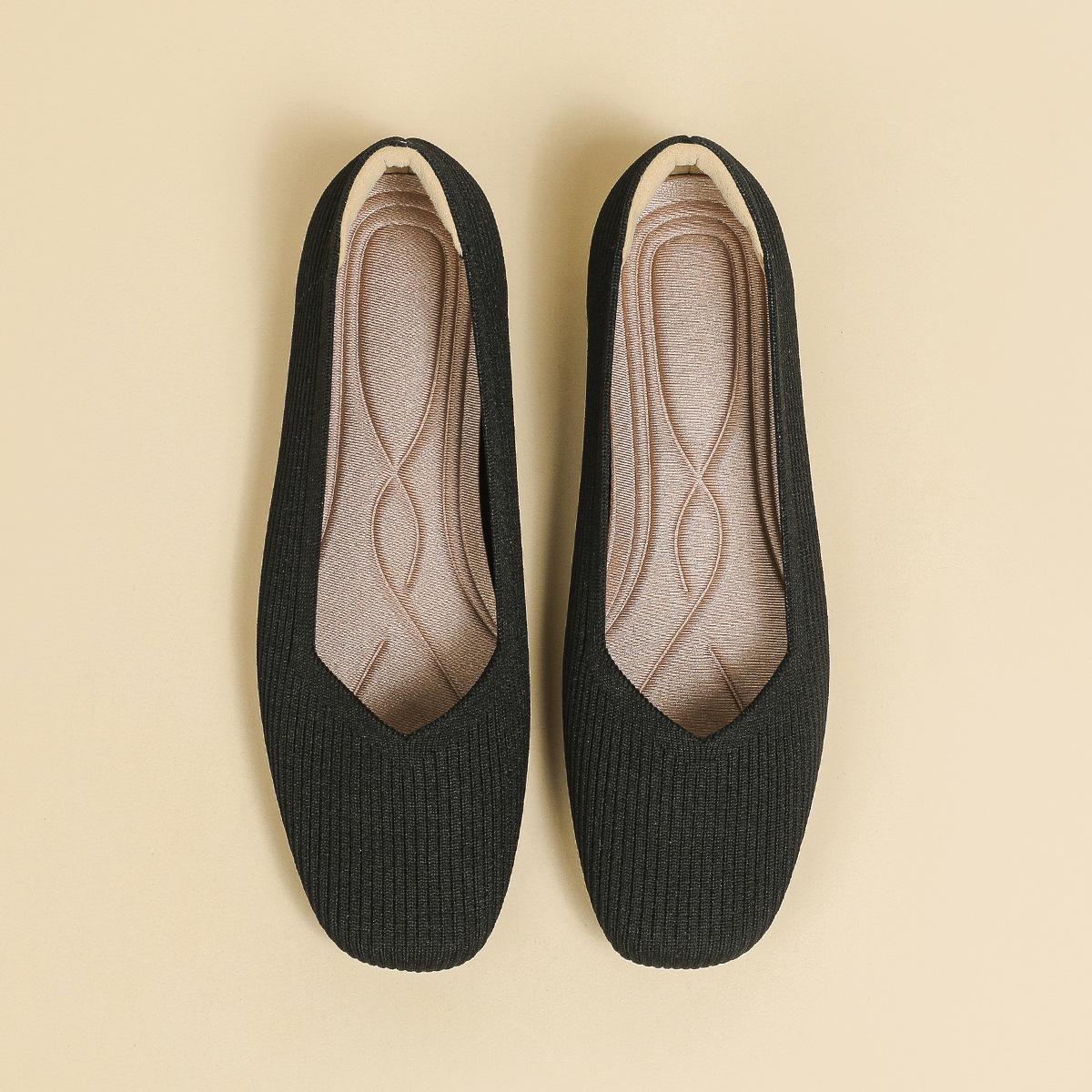 Модный бренд Whoholl 2024 Женские плетеные вязаные балетки на мягкой подошве Весенние — фото 4