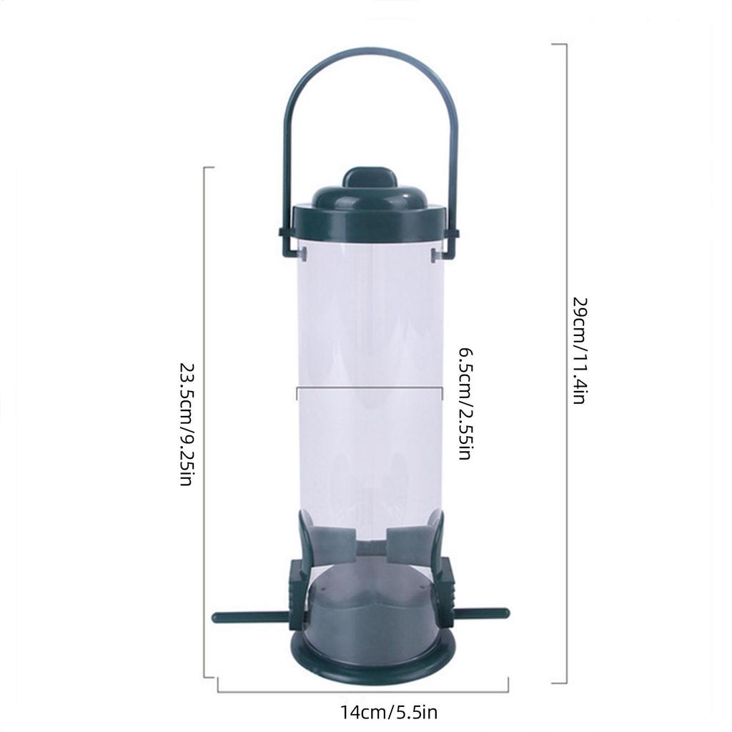 Pet Bird Feeder Outdoor Hanging Pet Food Dispenser Multiple Holes Bird Feeder Automatic Foot Feeding Tool for Flying Animals