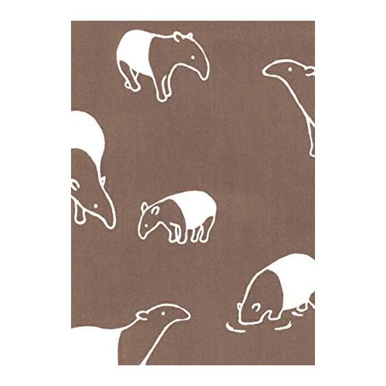 Edoten Todaya Shoten Rientz Tenugui Malayan Tapir 1014 Chusen 100% Cotton Approx. 37x98cm Made in Japan