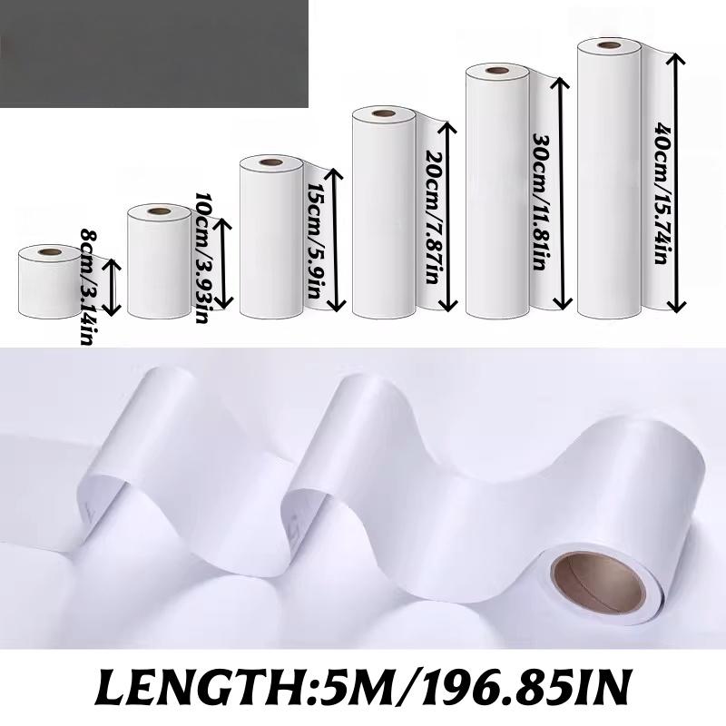 

1pc Home Decor Windowsill Waist Line Wallpaper Waterproof Wood Grain Waveguide Line Door Frame PVC Skirting Line 8cm