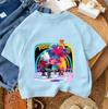 2026 Summer Tross Fashion Cute Print Summer Casual Cute Cotton Comfortable Short Sleeved Top for Boys and Girls