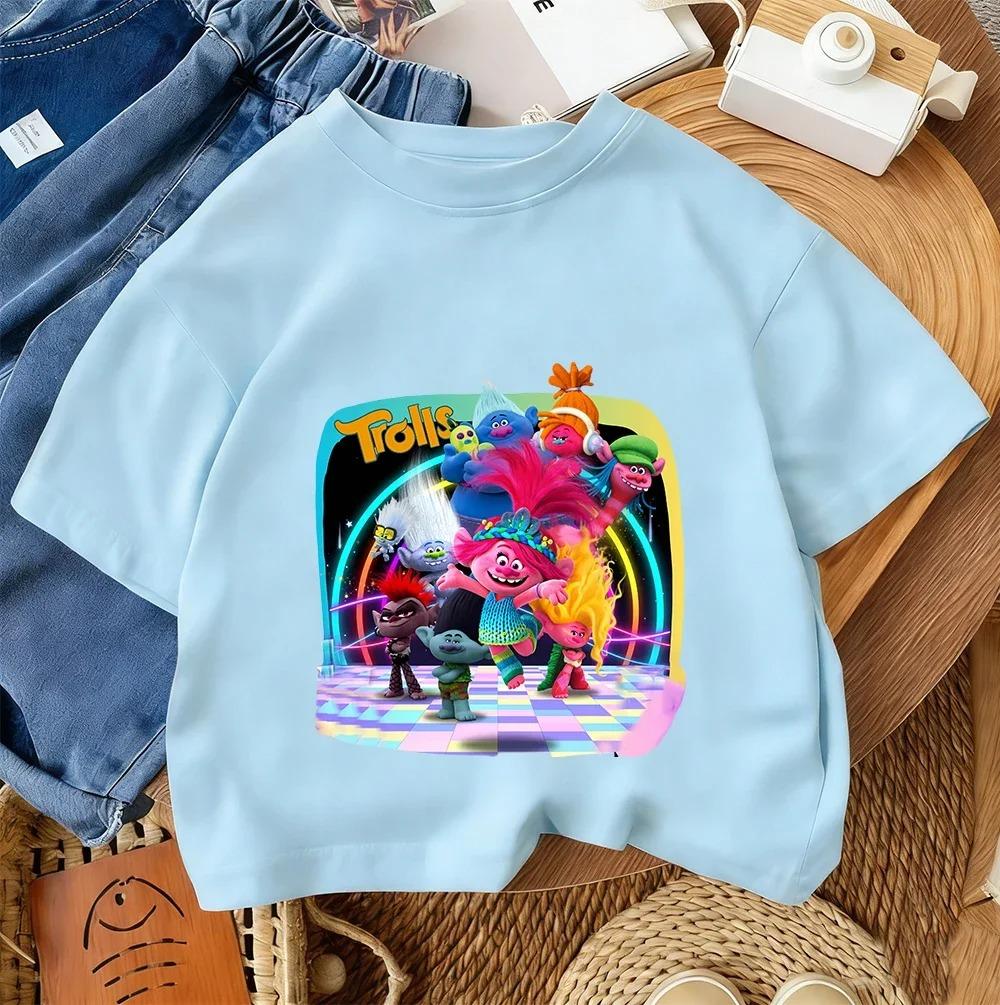2026 Summer Tross Fashion Cute Print Summer Casual Cute Cotton Comfortable Short Sleeved Top for Boys and Girls