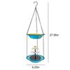 Double Layer Solar Powered Cascade Hanging Bird Bath Fountain Wildlife Feeder Birdbath with Water Pump for Outdoor Garden Decor