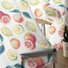 Watercolor Lemon Orange Tulle Curtains Living Room Kitchen Chiffon Curtain Bedroom Balcony Sheer Curtain Fashion Home Decor