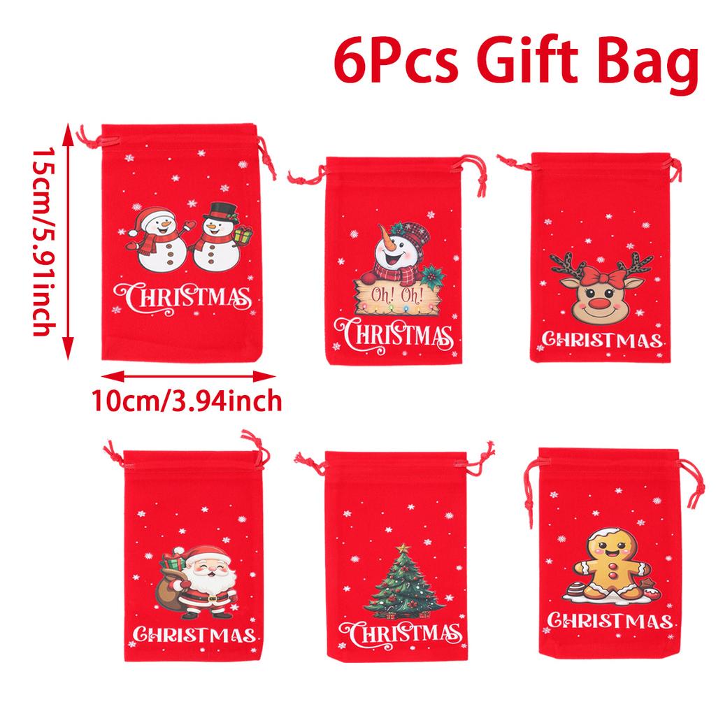 Christmas Gift Bags Merry Christmas Decorations for Home 2025 Xmas Gifts Candy Cookie Packaging Bags Navidad Natal New Year 2026