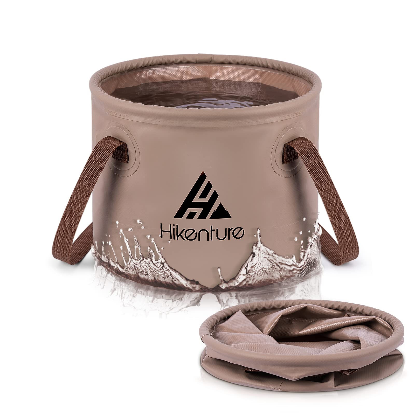 

Hikenture Folding Bucket [Freestanding and Compact] 16L & 21L Large Capacity Folding Bucket Waterproof, Stain-Resistant, Flame-Resistant Outdoor