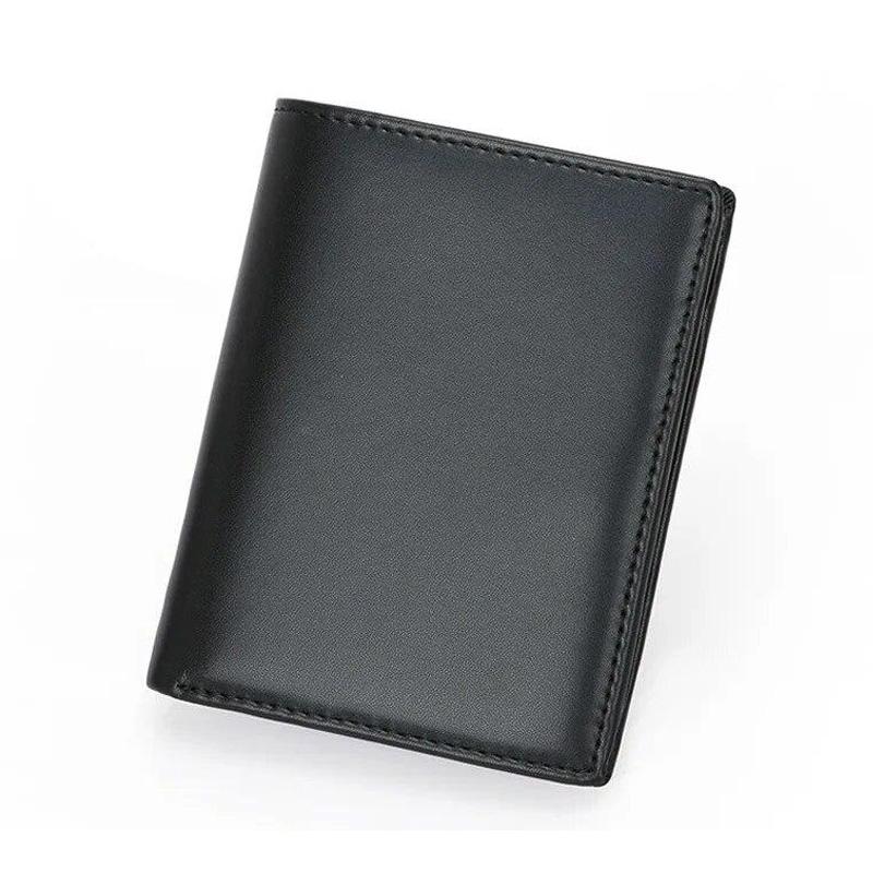 ארנק עור RFID לגברים עם כיס מטבעות משולש ארנקים עם חריצי כרטיסים מרובים מחזיק תעודת זהות אשראי מחזיקי כרטיס בנק ארנק
