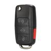 jingyuqin  2/3/4 B Folding Car Remote Key Shell Case Fob For VW Passat Polo Golf Touran Bora Ibiza Leon Octavia Fabia