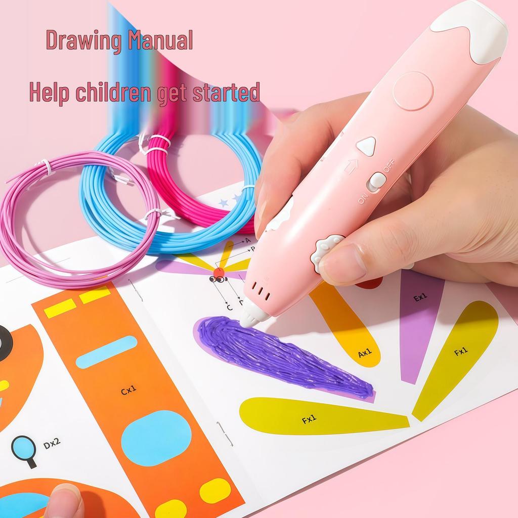 Low-Temperature 3D Doodle Pen for Kids - Safe, Creative, DIY Toy Set