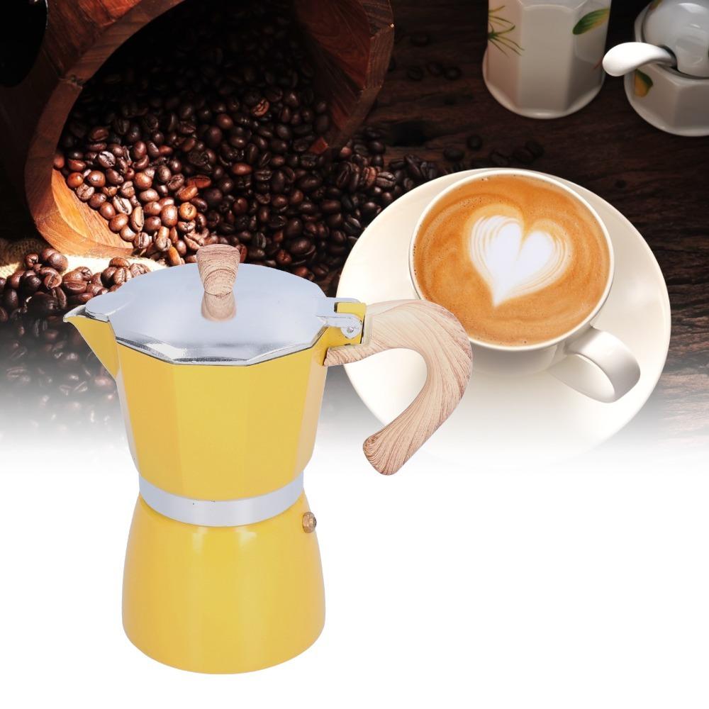 Aluminum Alloy Stovetop Espresso Maker Colorful Coffee Kettle Coffee Brewing Coffee Maker  Home Use