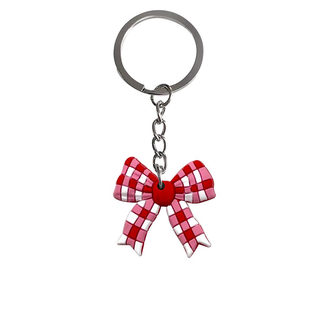 Bow Knot Keychain Soft PVC Pendant Ornament