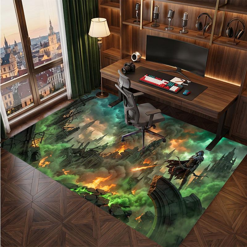 Alfombra de World of Warcraft Suave Gruesa Antideslizante Alfombra de Suelo para Dormitorio Sala de Estar Decoración del Hogar