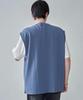 WEGO Knit Vest Ensemble Top and Short Sleeve Summer Size Blue Men's 2-Piece Set, T-Shirt, Outfit, M,