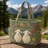 Large Capacity Tote Bag Digital Print Quilted Single Shoulder Hand Carry Casual Travel