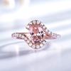 Gica Gema S925 Sterling Silver Exquisite Rose Gold Nano Ring for Women's Fine Jewelry Gift Wedding Engagement The New Listing