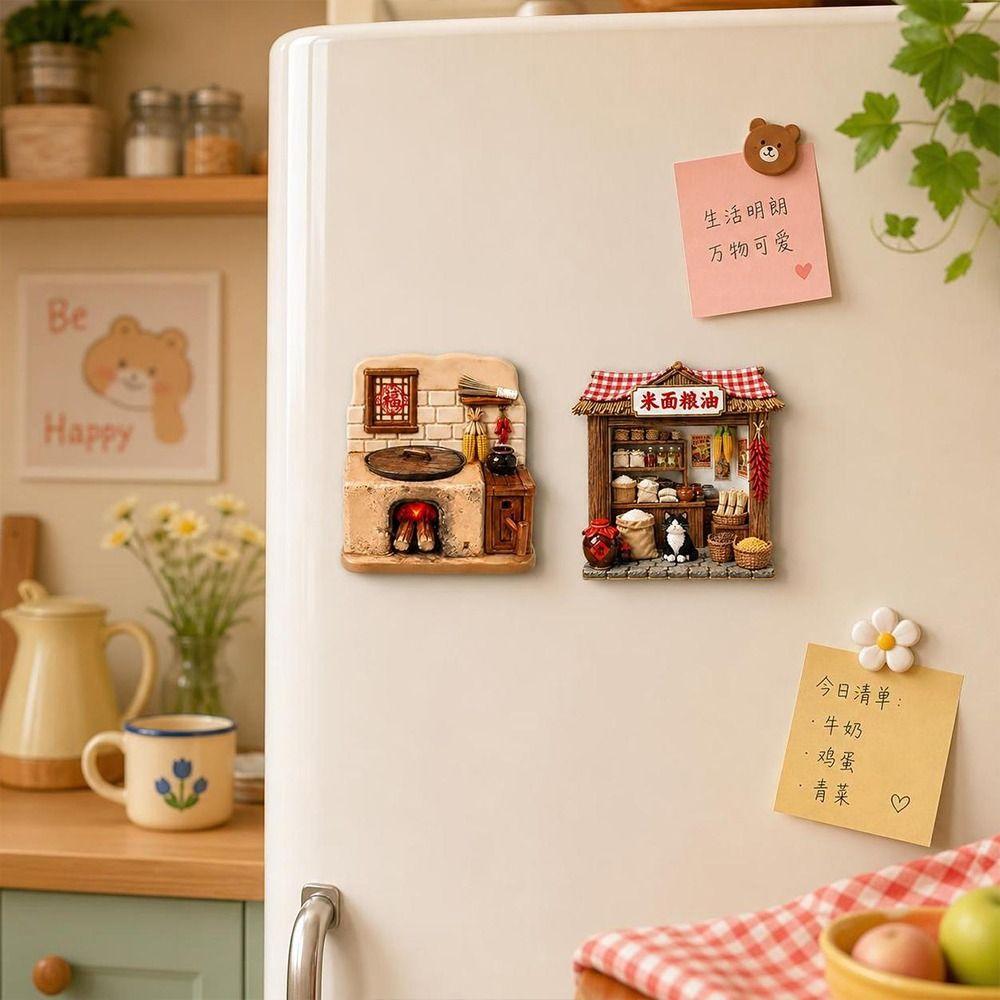 Life Scenarios Theme Creative Fridge Magnet Simulation Decorative Fridge Magnet Home Decor