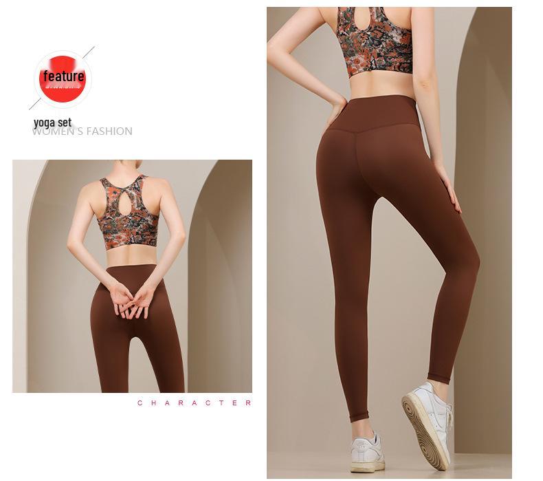 Damski strój do jogi i biegania z wysokim stanem, szybkoschnący - Podnoszący biodra, zestaw fitness na wiosnę/jesień