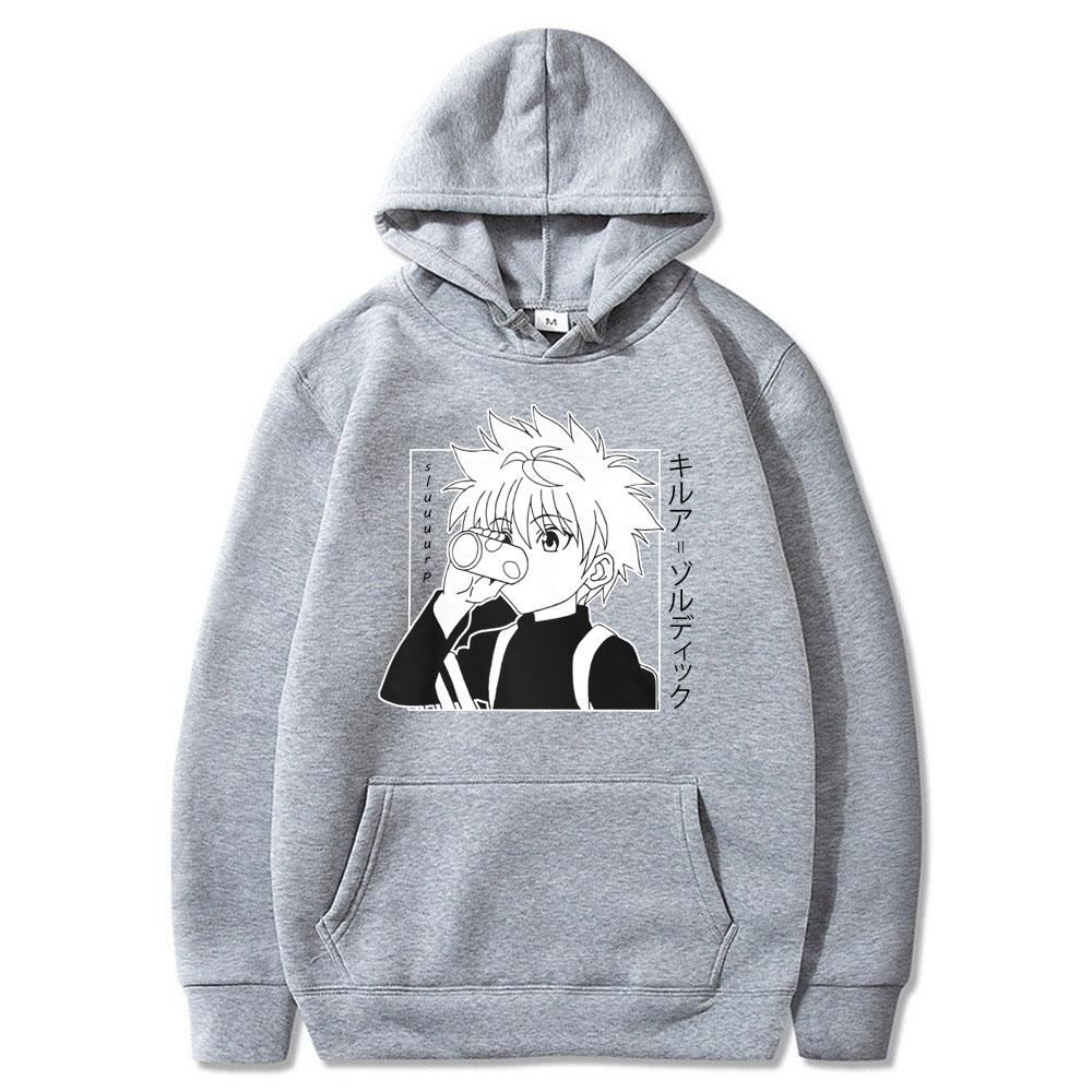 Funny Japna Anime Hunter X Hunter Mikiny Unisex dámska mikina s dlhým rukávom Killua Zoldyck Manga Unisex Oversized Hoodie Street
