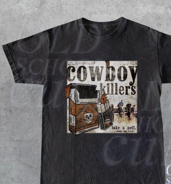 Vintage Cowboys 90s T-Shirt Retro Country Shirt Wester Unisex Tee Heavy Cotto S