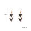 Black Hanging Long Earrings for Women Triangle Square Statement Drop Earrings 2025 boucle oreille femme Fashion Jewelry