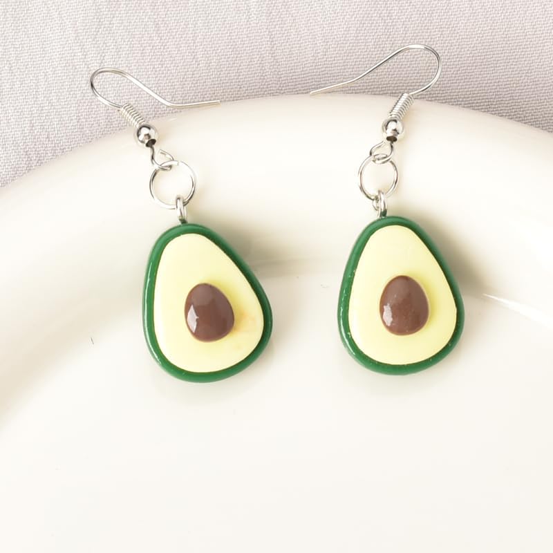Avocado Dangle Earrings for Women Girls Creative Fruit Pendant Earring for Teen Girl Cute Fashion Avocados Dangle Earring Trendy Statement Lovely