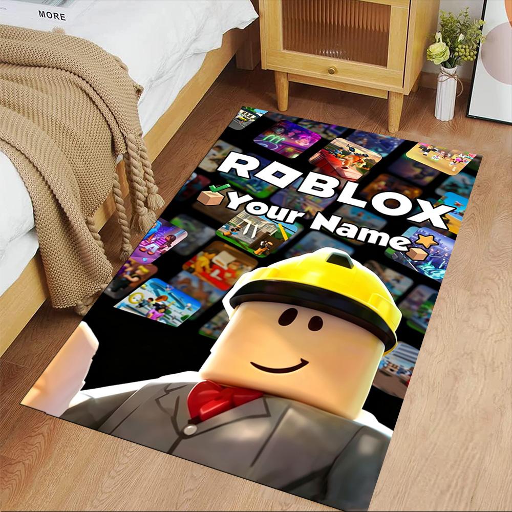 Roblox Customized Name Floor Mat Perfect for Hallway Balcony Dining Room Kitchen Anti-slip Rug Office Home Decor Best for Christmas