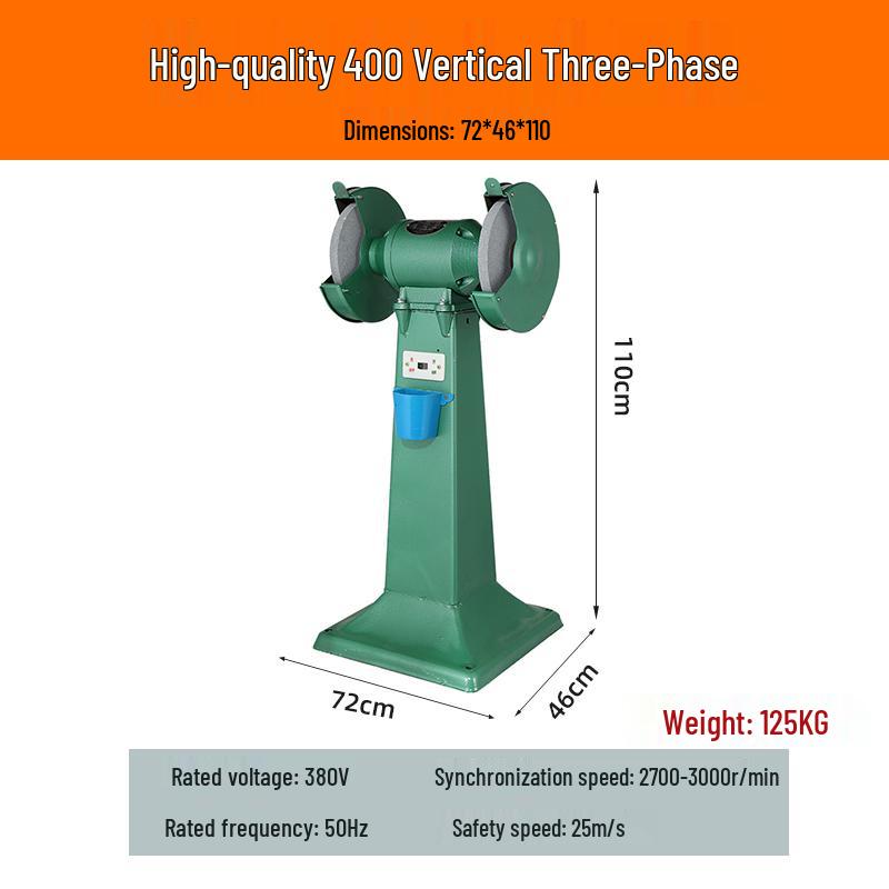 220V Heavy-Duty Desktop Grinding Machine: Compact Industrial Sanding Wheel with Dust Collection