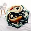 1pc Yin Yang Symbol Automatic Opening/closing umbrella, Reinforced 8-Rib Construction, Compact Travel Umbrella yy250808155