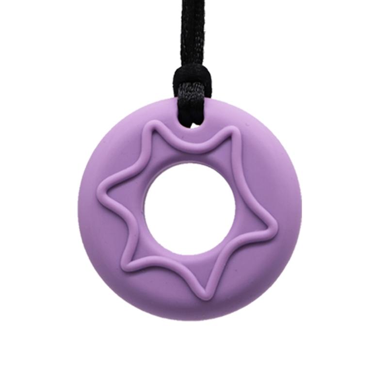 Chewable Pendant Necklace for Children or Adults with Chewing Needs, Sensory Chewing Teether Toy for Boys and Girls