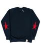 GRAVER [Unisex] Elbow White Rabbit Sweatshirt_Navy