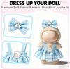 KUGUAOK Plush Doll Clothes - Clothes Only - 15cm 17cm Plush Doll Clothes - Cute Costume Dress-Up DIY Accessory Doll Suit Jumpsuit Photo Path Doll