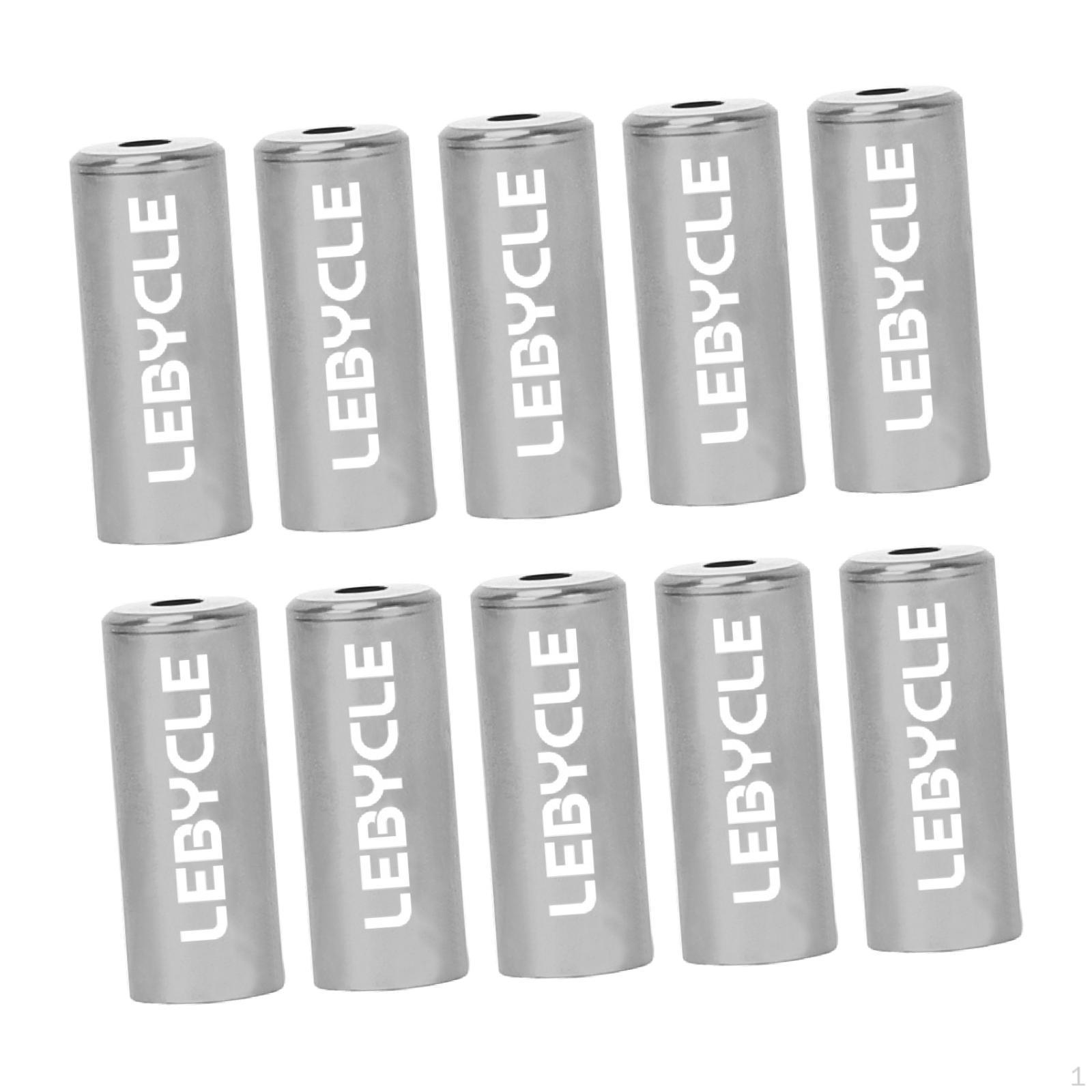 

10 наконечников тормозного троса, клеммы 5 мм, аксессуары для ремонта дорожных и горных велосипедов, алюминиевый сплав. Titanium