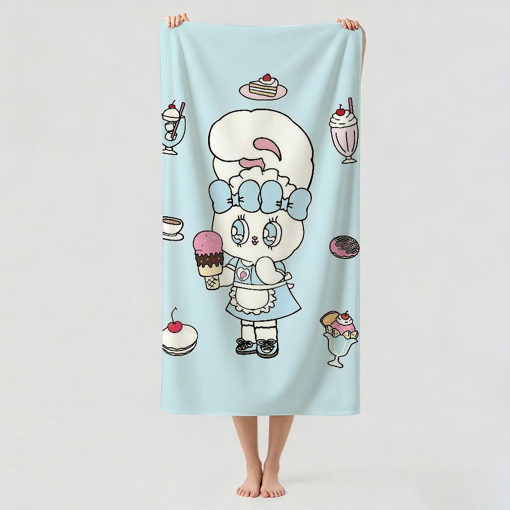 Cartoon Esther-S Bunny Towel Drying Bath Towel Applicable To Light Swimming Camping Yoga Beach Out