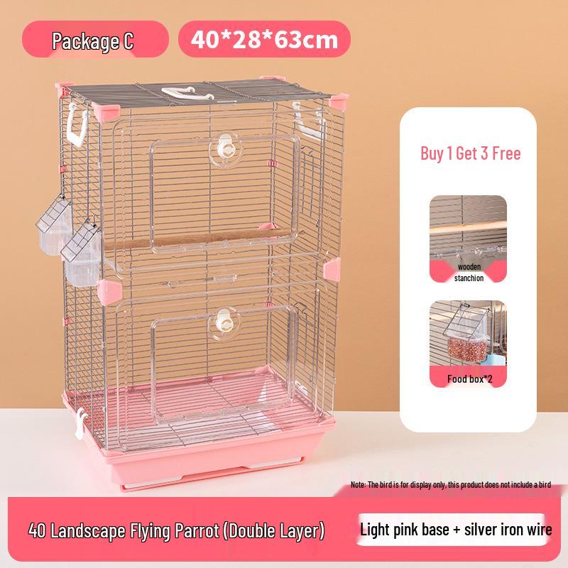 

Акрилова клітка для папуг та хвилястих папужок: Велика декоративна вілла для корели, амадини та інших