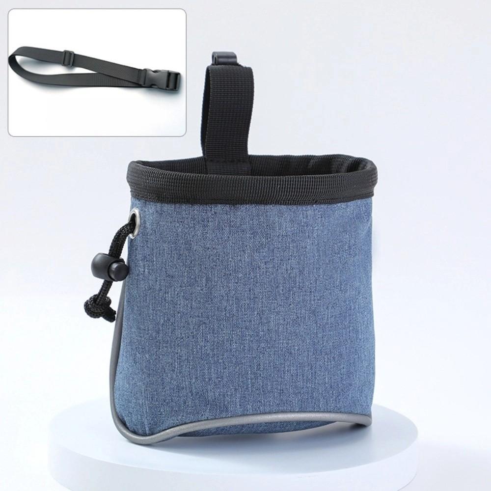 

Поясная сумка для выгула питомцев без рук, из ткани Оксфорд, сумка для лакомств и поощрений для щенков, для ежедневных прогулок светло-синий